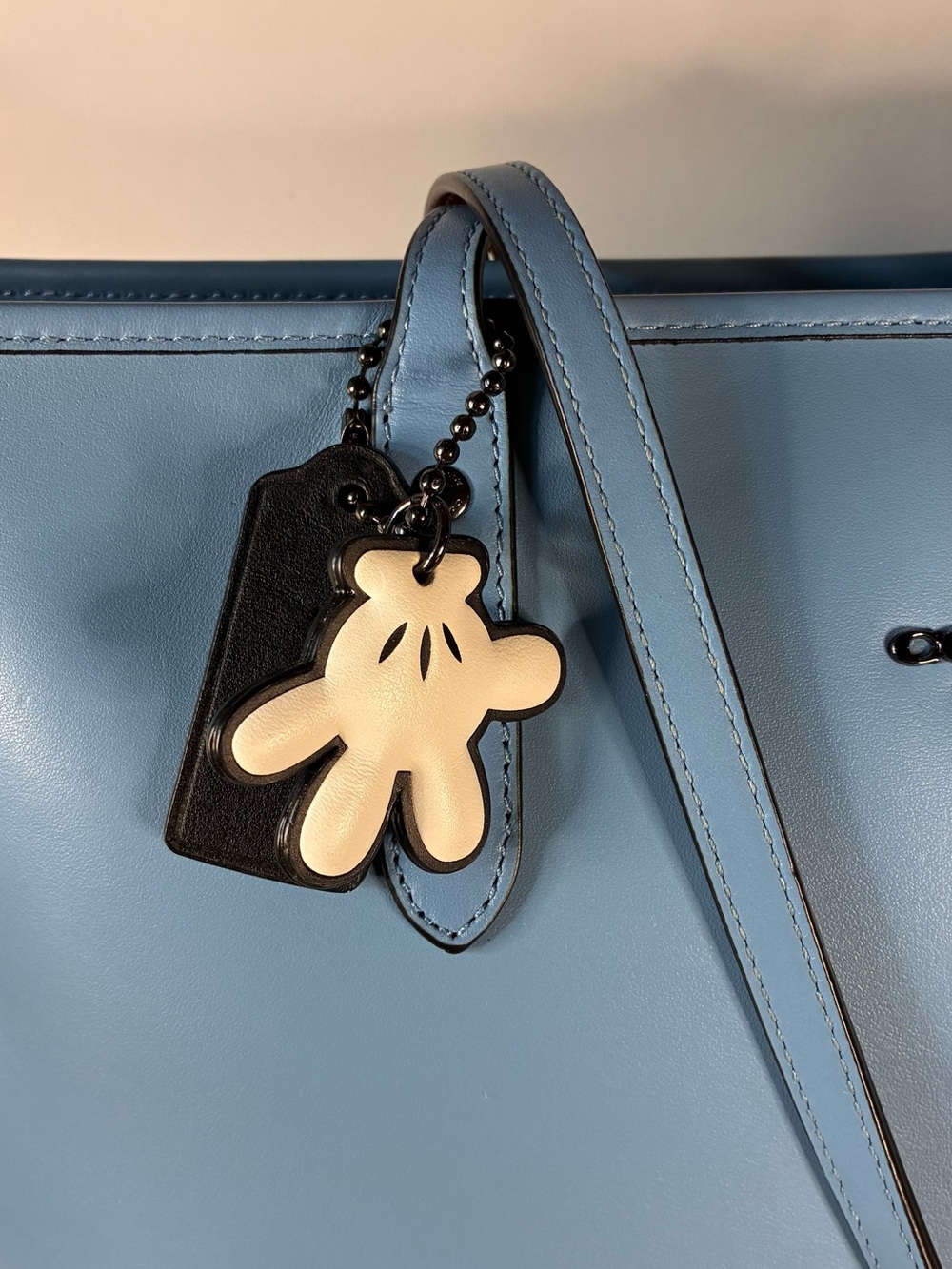 Disney X Coach Mickey Blue Calf Leather City Tote - Picture 4 of 14